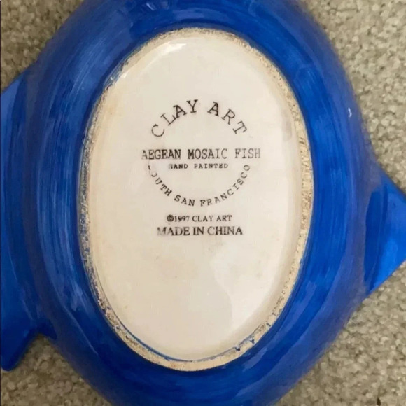 Clay Art 1997 Aegean Mosaic Fish Vintage - Picture 3 of 5